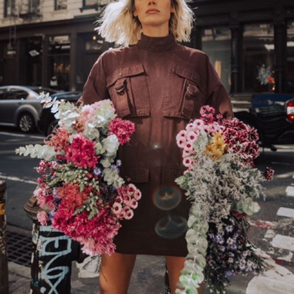 INSPR by Tezza Brown Military Dress, medium - Picture 3 of 7